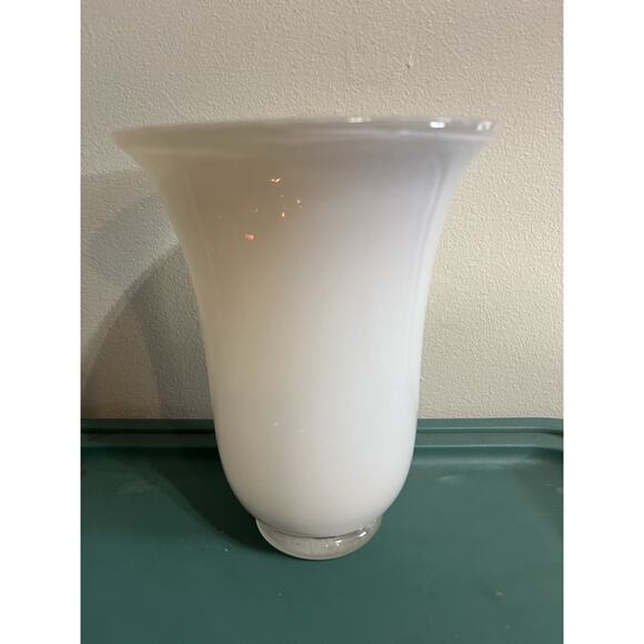 Opalescent Opaline Glass 8” Vase- MCM-Glows - Picture 1 of 5